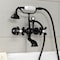 Kingston Brass AE557T0 7-Inch Wall Mount Tub Faucet with Hand Shower, Matte Black AE557T0 - alternate 4